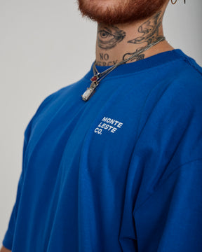 T-Shirt Oversized Printed Company - Blue Royal
