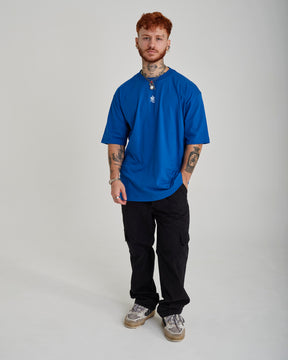 T-Shirt Oversized Printed ML - Blue Royal