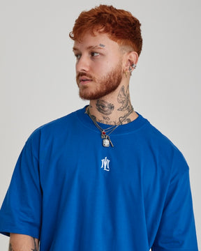 T-Shirt Oversized Printed ML - Blue Royal