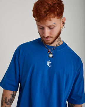 T-Shirt Oversized Printed ML - Blue Royal