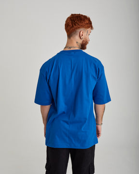 T-Shirt Oversized Printed ML - Blue Royal