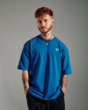 T-Shirt Oversized Printed Company - Blue Royal