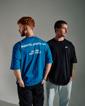 T-Shirt Oversized Printed Company - Blue Royal
