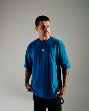 T-Shirt Oversized Printed ML - Blue Royal