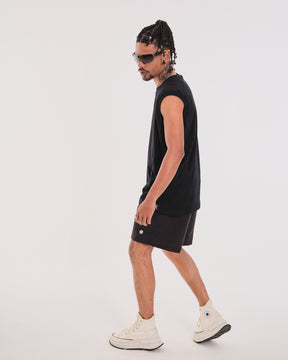 Tank Top Oversized Plain - Black