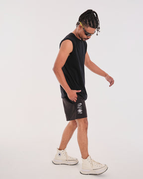Tank Top Oversized Plain - Black