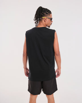 Tank Top Oversized Plain - Black