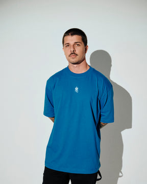 T-Shirt Oversized Printed ML - Blue Royal