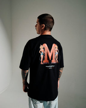 T-Shirt Oversized Printed Oil - Black