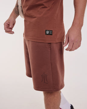 Shorts Oversized de Sweatshirt - Brown