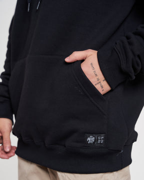 Sweatshirt Kangaroo Hooded - Feelings Black