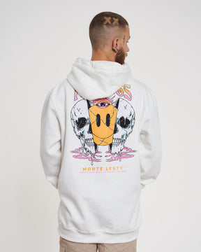 Sweatshirt Kangaroo Hooded - Feelings Off White