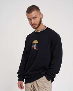 Pullover Sweatshirt Crew Neck - Panther Black