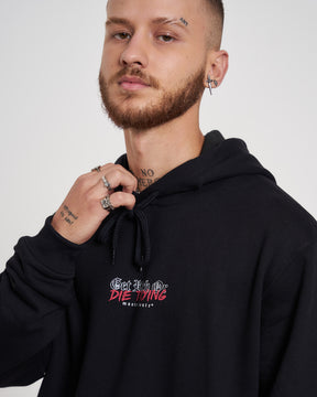 Sweatshirt Kangaroo Hooded - Get Rich Black