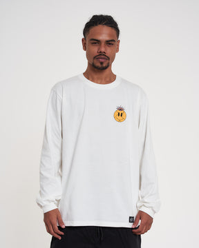 Long Sleeve Printed T-Shirt - Feelings Off White