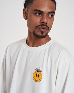 Long Sleeve Printed T-Shirt - Feelings Off White