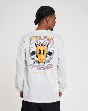 Long Sleeve Printed T-Shirt - Feelings Off White