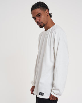 Long Sleeve Plain T-Shirt - Off White