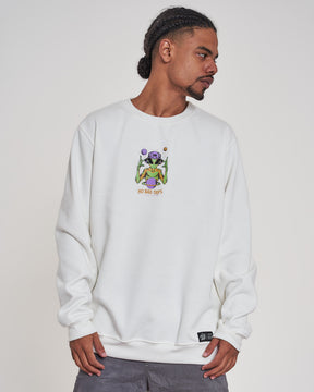 Pullover Sweatshirt Crew Neck - Alien Off White