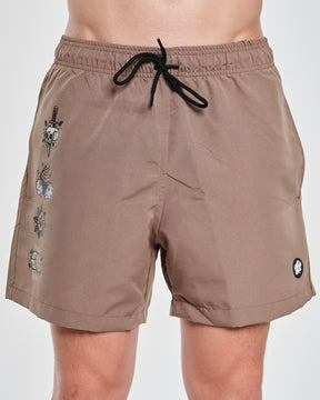 Shorts Water Wave - Skull Kaki