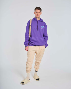 Sweatshirt Kangaroo Hooded - Glasses Purple