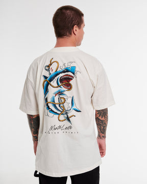 T-Shirt Oversized Printed Hunted - Off White