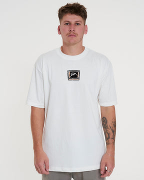 T-Shirt Oversized Printed Brainwash - Off White