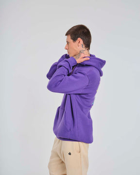 Sweatshirt Kangaroo Hooded - Glasses Purple