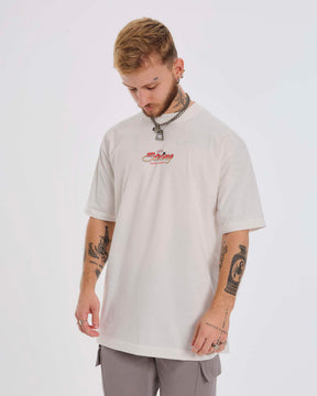 T-Shirt Oversized Printed Strong - Off White