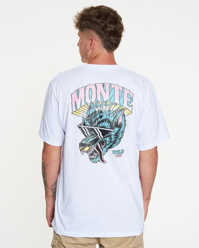 T-Shirt Regular Printed - Glasses White