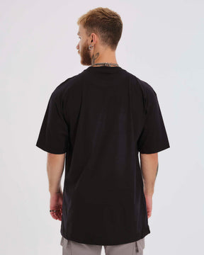 T-Shirt Oversized Printed RazA£o - Black
