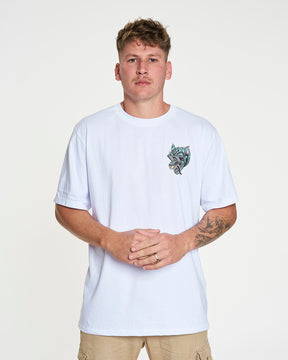 T-Shirt Regular Printed - Glasses White