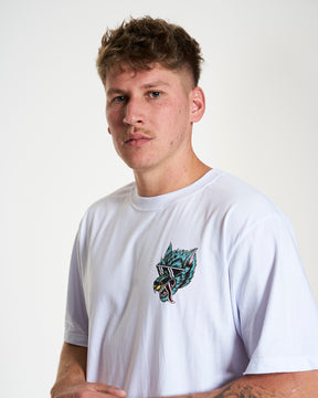 T-Shirt Regular Printed - Glasses White
