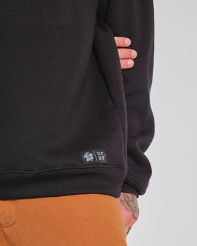 Pullover Sweatshirt Crew Neck - Heart Black