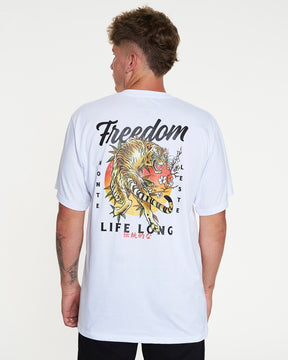T-Shirt Regular Printed - Long Life White