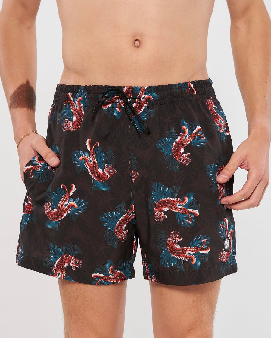 Shorts Water Elastic Printed - Tiger