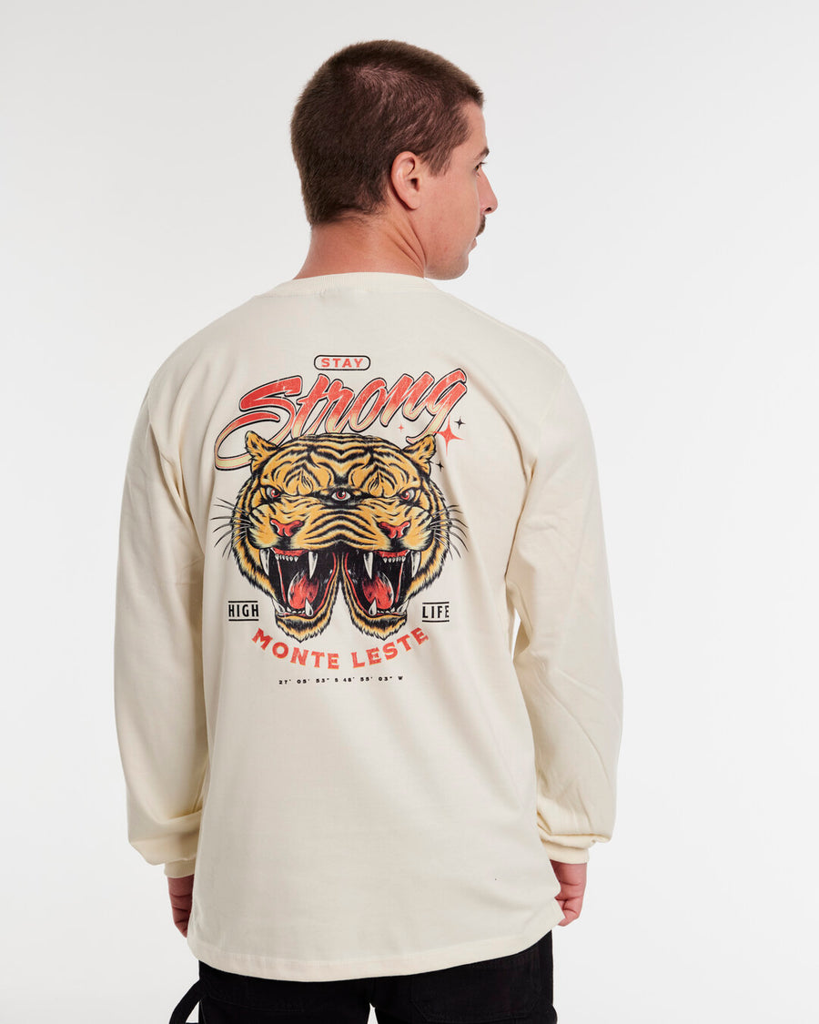 Long Sleeve Printed T-Shirt - Strong Off White