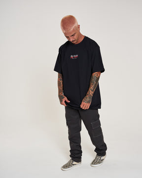 T-Shirt Regular Printed - Get Rich Black