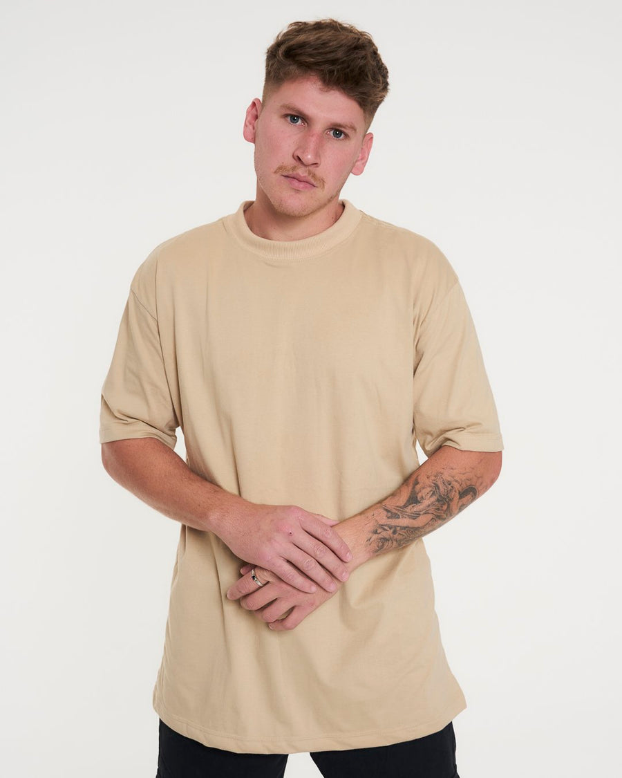 Plain Oversized T-shirt - Sand
