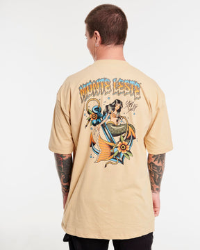 T-Shirt Oversized Printed Maid - Sand