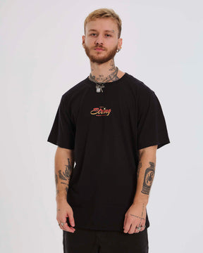 T-Shirt Regular Printed - Strong Black