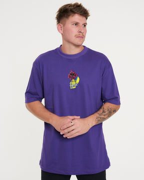 T-Shirt Oversized Printed Lighter - Purple