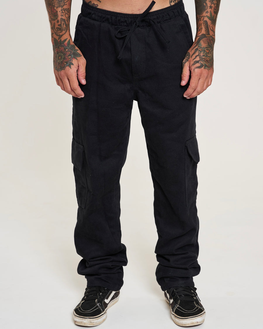 Cargo Twill Pants - Black