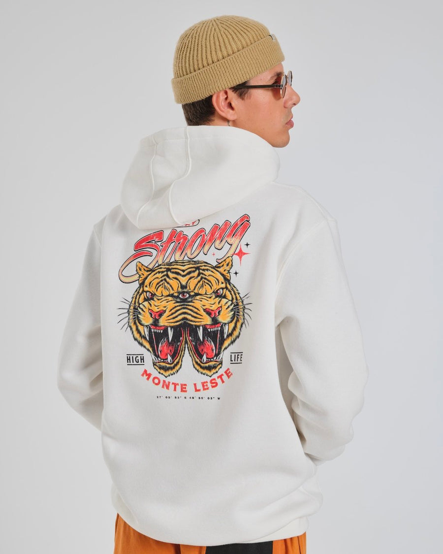 Sweatshirt Kangaroo Hooded - Strong Off White