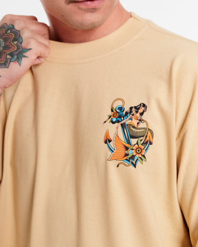 T-Shirt Oversized Printed Maid - Sand