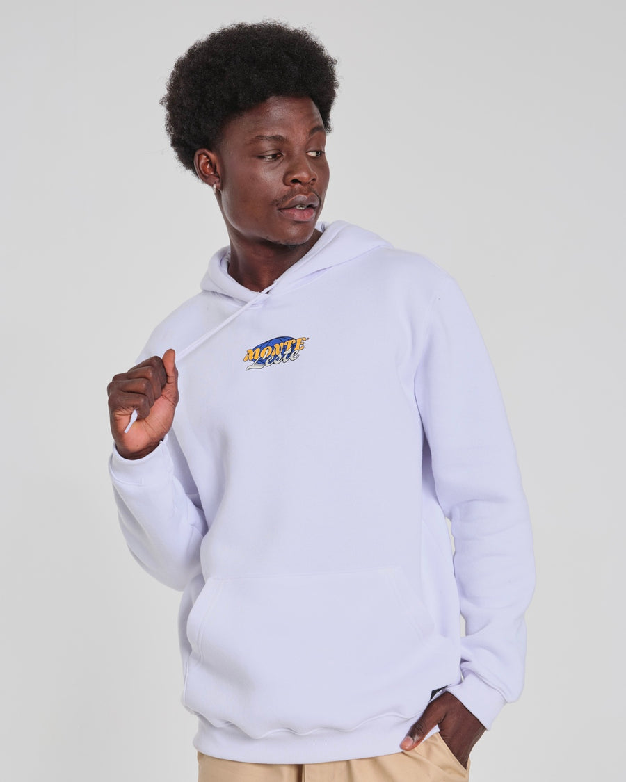 Sweatshirt Kangaroo Hooded - Worldwide White