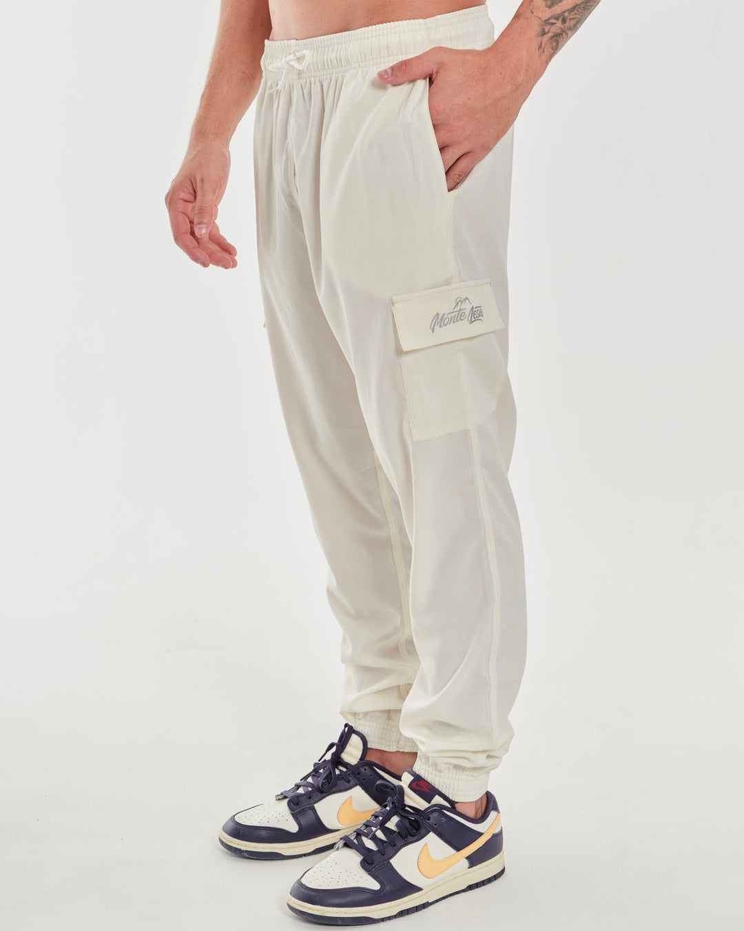 Elastic Cargo Pants - Off White