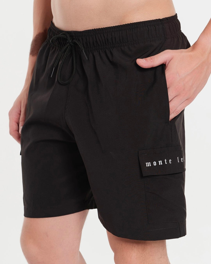 Shorts Cargo Elastic - Black