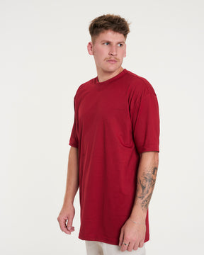 T-Shirt Oversized Printed Born Free - Red
