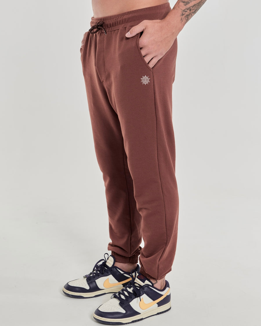 Sweatpants Elastic - Brown